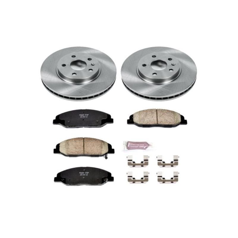 PowerStop — OE Stock Replacement Low-Dust Ceramic Brake Pad and Rotor Kit