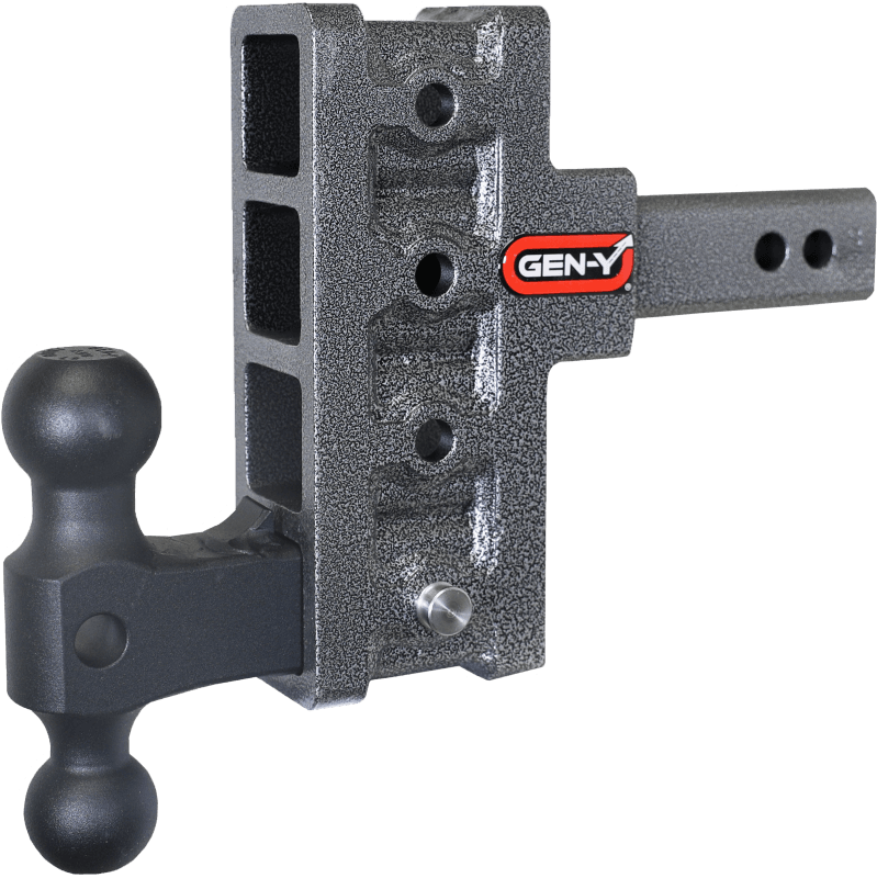 GEN-Y Hitch — Gen-Y Mega Duty 2in Shank 5in Offset Drop 2K TW 16K Hitch w/GH-051 Dual-Ball
Drop Hitch