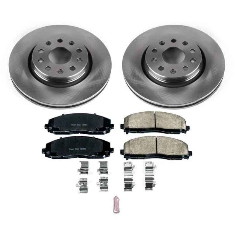 PowerStop — OE Stock Replacement Low-Dust Ceramic Brake Pad and Rotor Kit