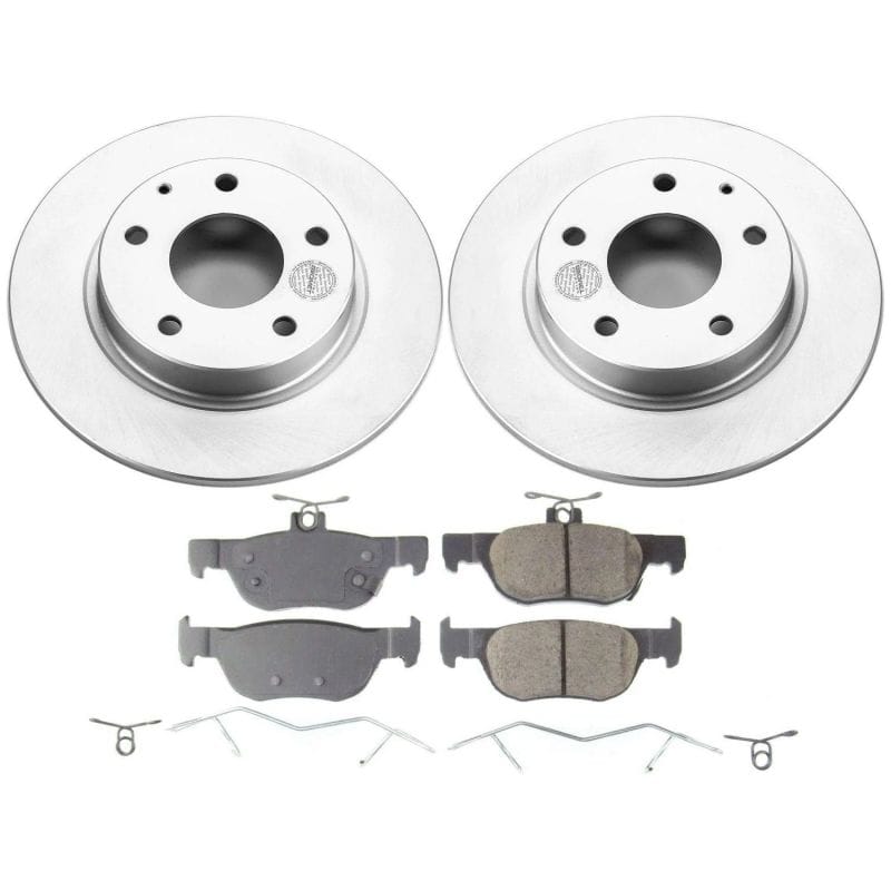 PowerStop — Genuine Geomet Coated Rotor and Low-Dust Ceramic Brake Pad Kit