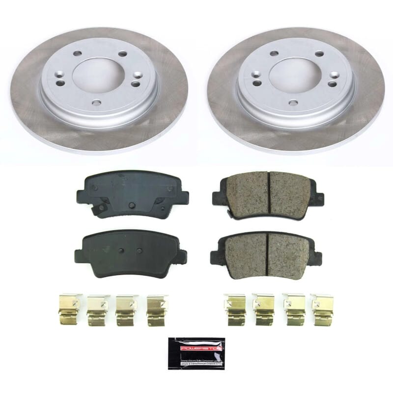 PowerStop — Semi-Coated Rotor and Low-Dust Ceramic Brake Pad Kit