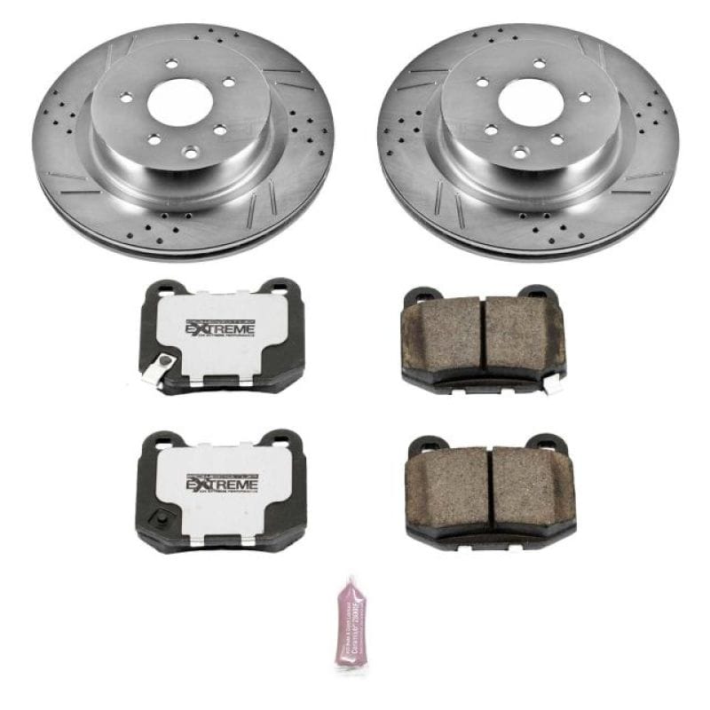 PowerStop — Z26 Street Performance Ceramic Brake Pad and Drilled & Slotted Rotor Kit
