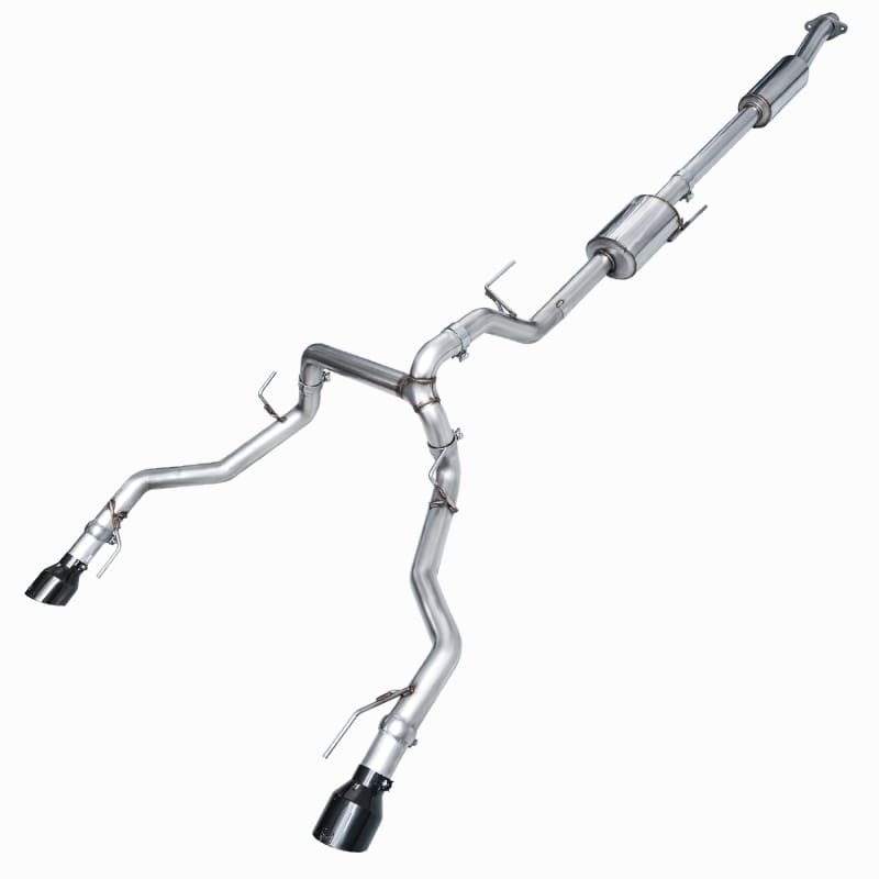 AWE Tuning — AWE 0FG Resonated Catback for '21+ Ford F-150 Tremor - Diamond Black Tips