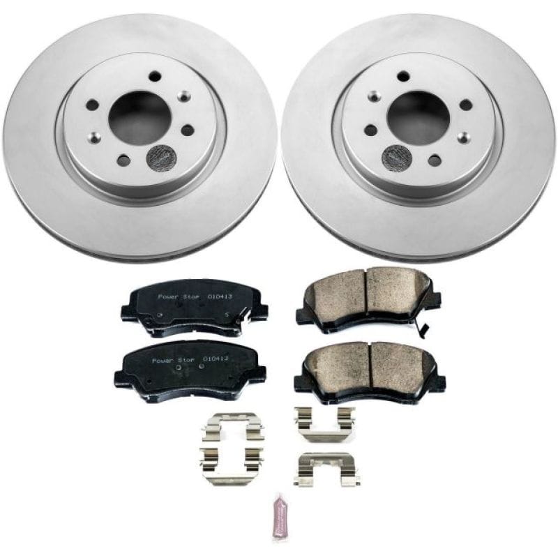 PowerStop — Genuine Geomet Coated Rotor and Low-Dust Ceramic Brake Pad Kit