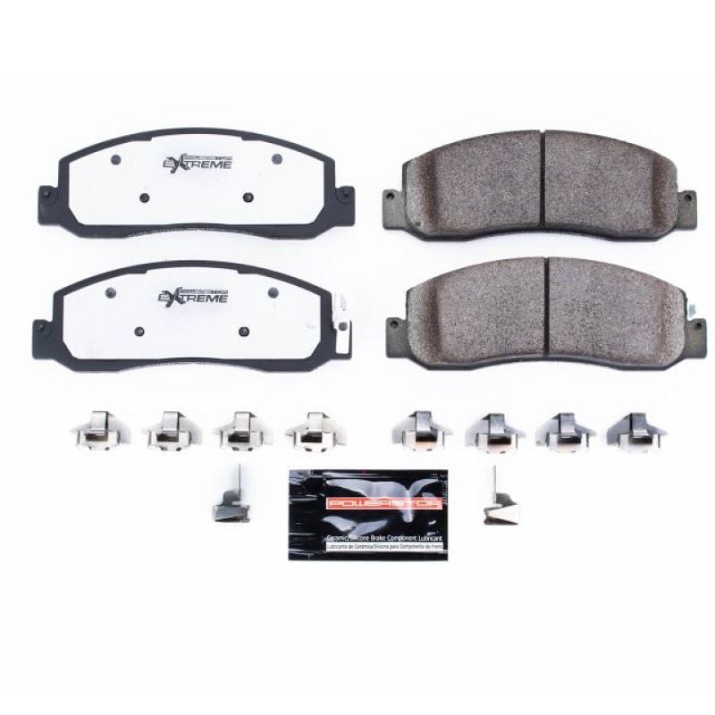 PowerStop — PowerStop - Z36 Truck and SUV Carbon-Fiber Ceramic Brake Pads with Hardware Kit