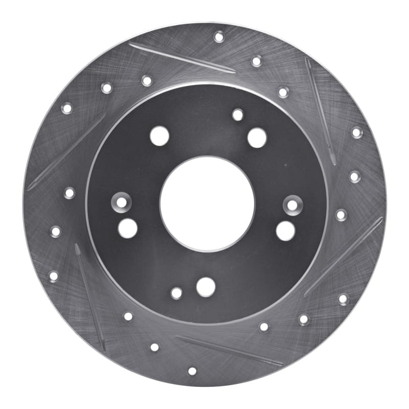 R1 Concepts — R1 Concepts Brake Rotor Drilled and Slotted Silver