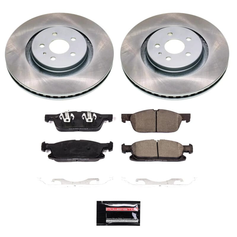 PowerStop — Semi-Coated Rotor and Low-Dust Ceramic Brake Pad Kit