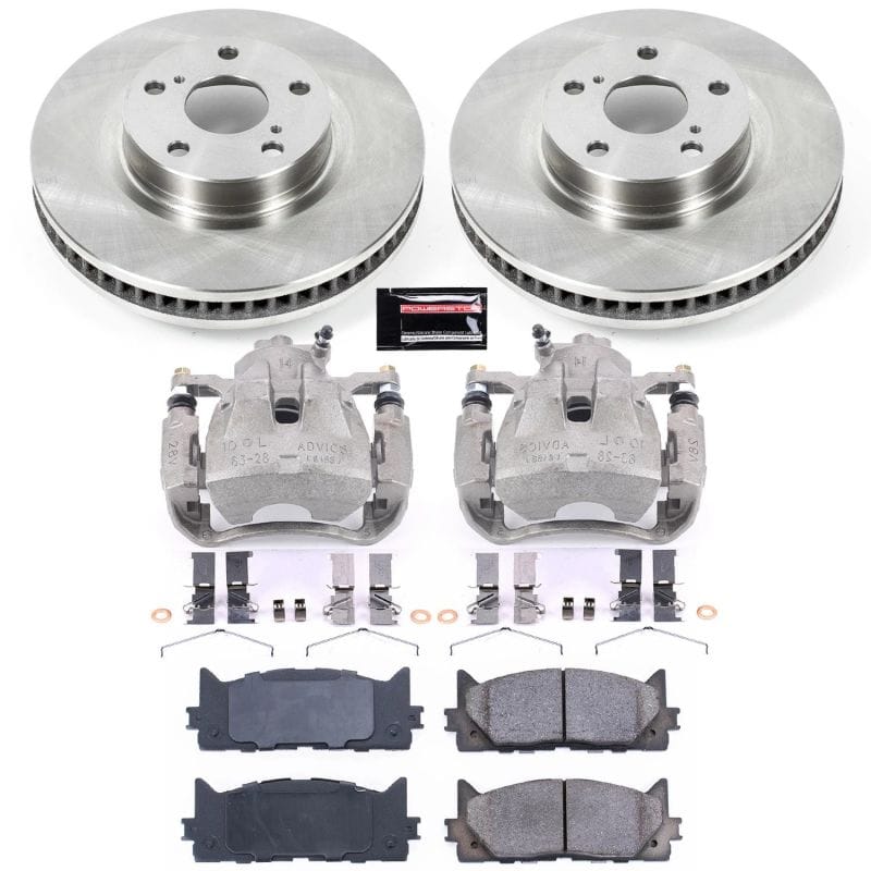 PowerStop — OE Stock Replacement Low-Dust Ceramic Brake Pad, Rotor and Caliper Kit