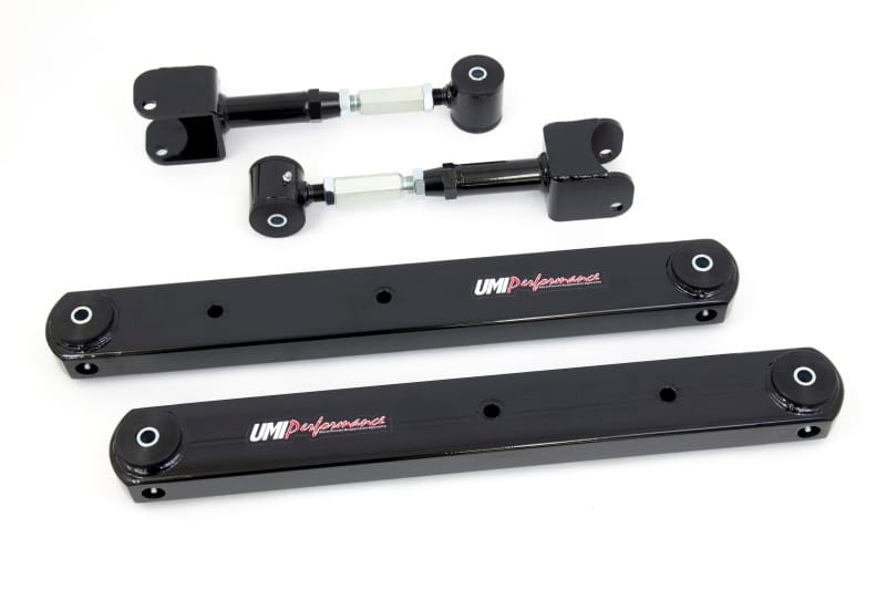 UMI Performance — 402126 - 1964-1967 GM A-Body Rear Control Arm Kit, Boxed Lowers, Adj Uppers