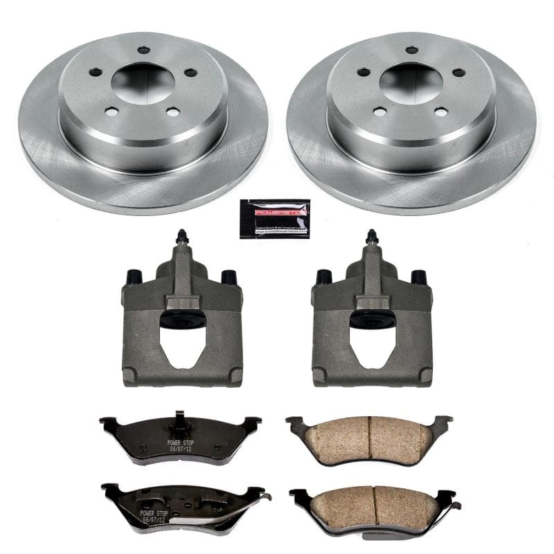 PowerStop — OE Stock Replacement Low-Dust Ceramic Brake Pad, Rotor and Caliper Kit