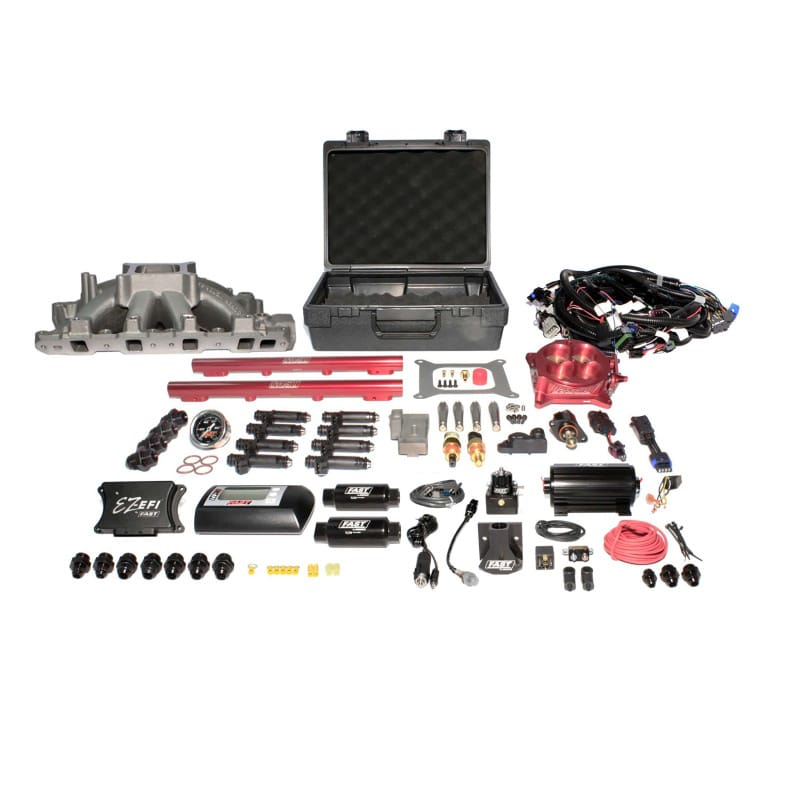 FAST — EZ-EFI Windsor Multiport System w/ Intake, Fuel System and Red Throttle Body