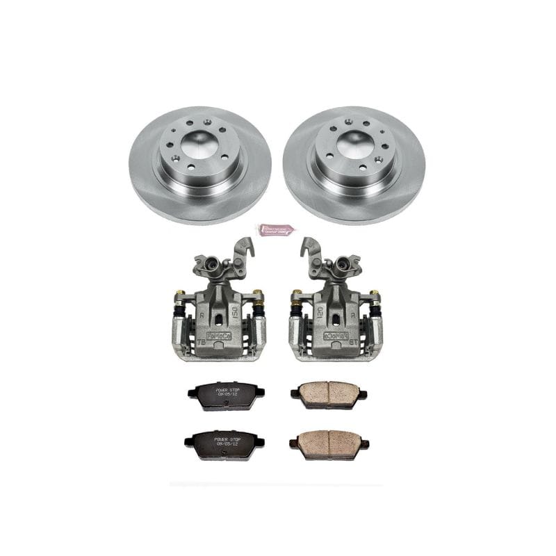 PowerStop — OE Stock Replacement Low-Dust Ceramic Brake Pad, Rotor and Caliper Kit