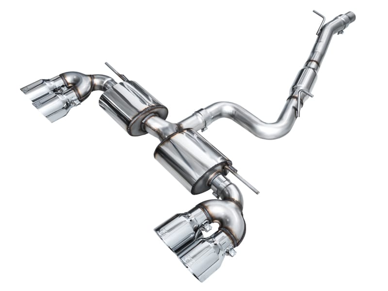 AWE Tuning — AWE Touring Edition Exhaust for Volkswagen MK8 Golf R - Chrome Silver Tips