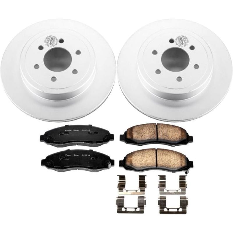 PowerStop — Genuine Geomet Coated Rotor and Low-Dust Ceramic Brake Pad Kit