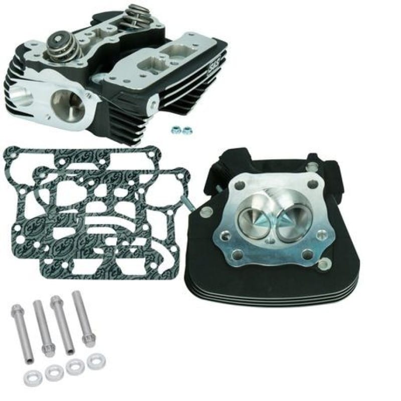 S&S Cycle — S&S Cycle 2006 Dyna Super Stock 91cc Cylinder Heads - Wrinkle Black