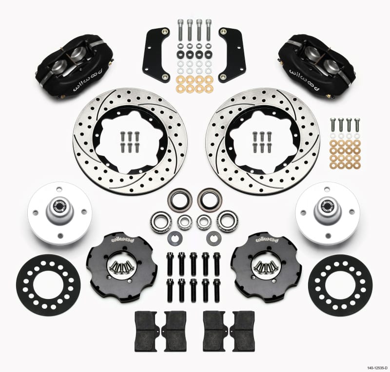 Wilwood — KIT,FRONT,DL,MUSTANG,65-66,4 LUG,FDLI 10.75,SRP,BLACK POWDER COAT