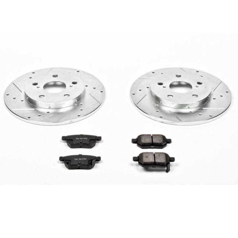 PowerStop — Z23 Daily Driver Carbon-Fiber Ceramic Brake Pad and Drilled & Slotted Rotor Kit