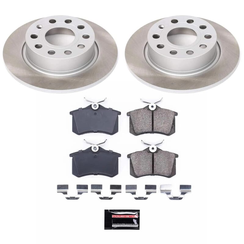PowerStop — Semi-Coated Rotor and Low-Dust Ceramic Brake Pad Kit
