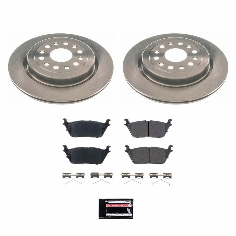 PowerStop — OE Stock Replacement Low-Dust Ceramic Brake Pad and Rotor Kit