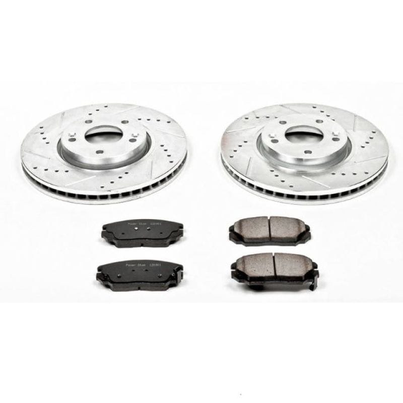 PowerStop — Z23 Daily Driver Carbon-Fiber Ceramic Brake Pad and Drilled & Slotted Rotor Kit