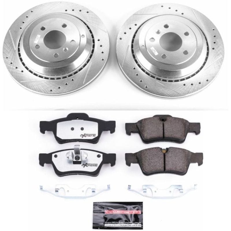 PowerStop — Z26 Street Performance Ceramic Brake Pad and Drilled & Slotted Rotor Kit