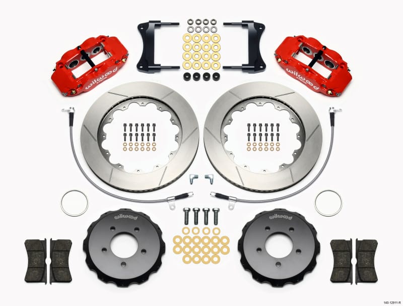 Wilwood — KIT,FRONT,MAZDA,MIATA,06-15,1.10,VENTED 14.00 ROTOR,RED,GT,W/LINES
