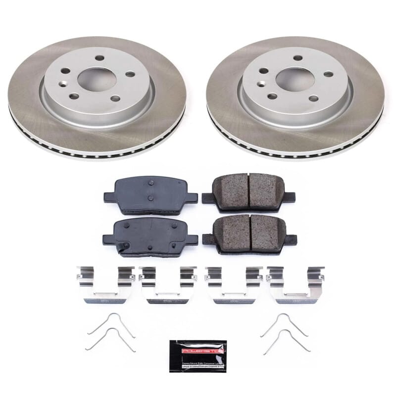 PowerStop — Semi-Coated Rotor and Low-Dust Ceramic Brake Pad Kit