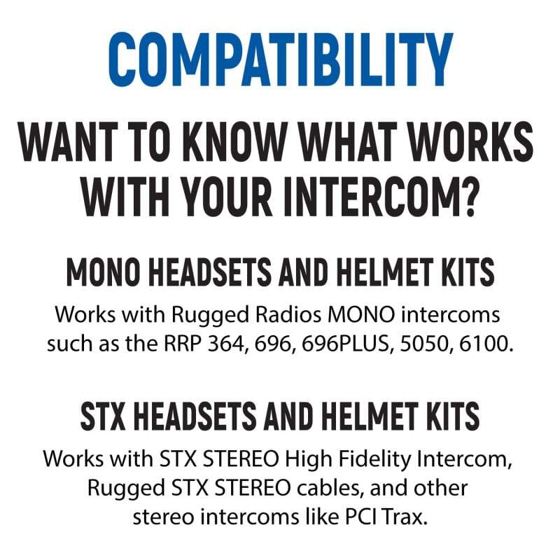 Rugged Radios — Rugged Radios Rear Seat Expansion Kit with Helmet Kits or Headsets STX Stereo / Helmet Kit