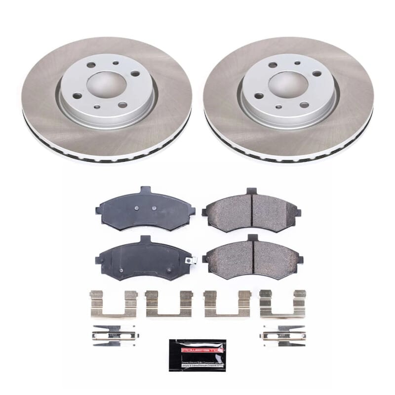 PowerStop — Semi-Coated Rotor and Low-Dust Ceramic Brake Pad Kit