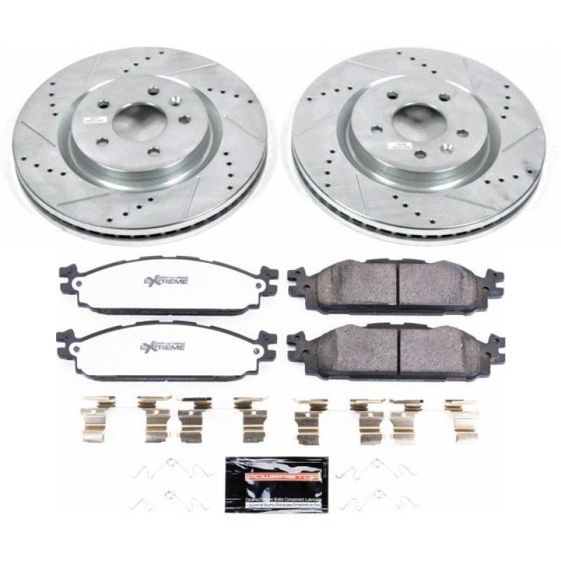 PowerStop — Z36 Truck and SUV Carbon-Fiber Ceramic Brake Pad and Drilled & Slotted Rotor Kit
