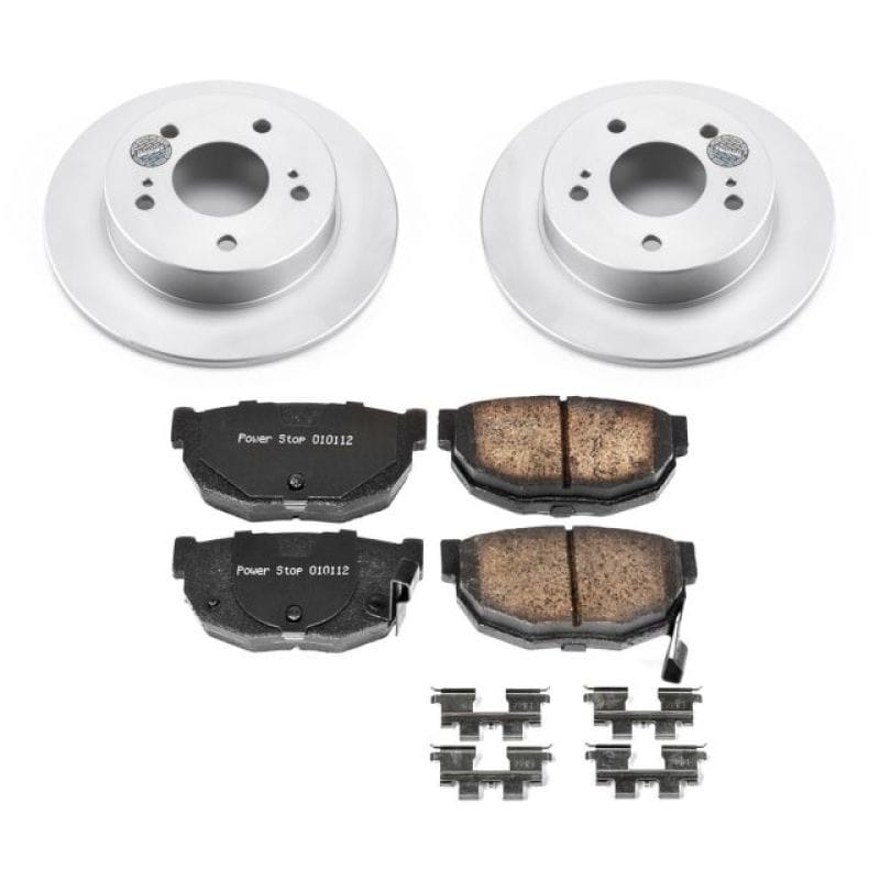 PowerStop — Genuine Geomet Coated Rotor and Low-Dust Ceramic Brake Pad Kit