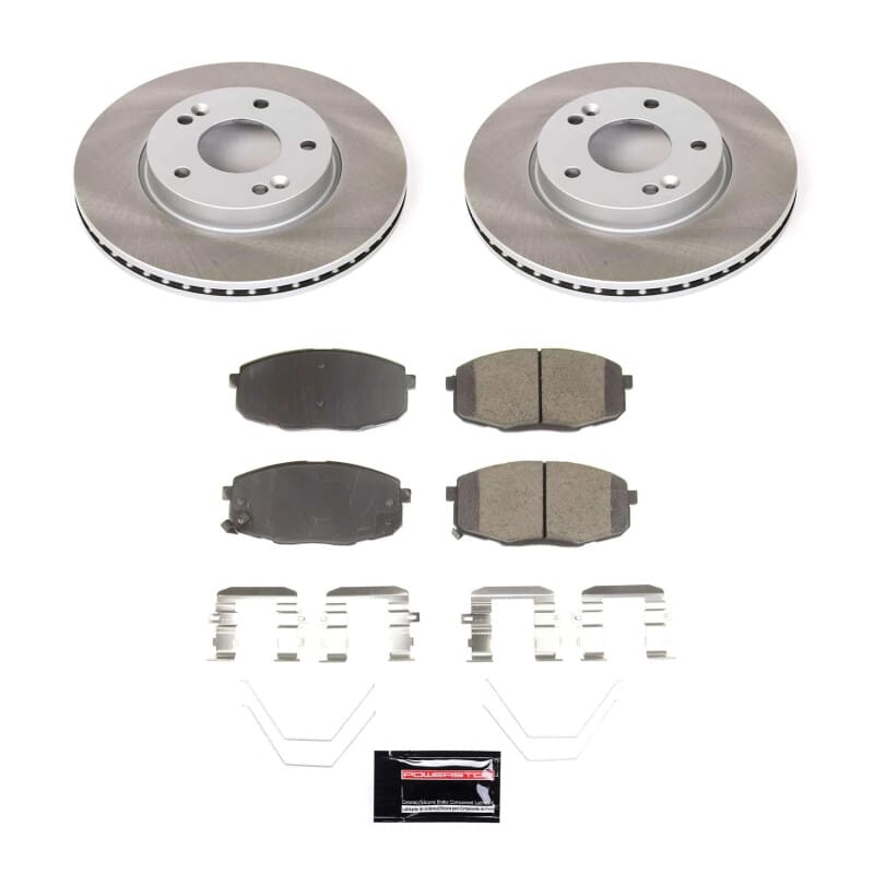 PowerStop — Semi-Coated Rotor and Low-Dust Ceramic Brake Pad Kit