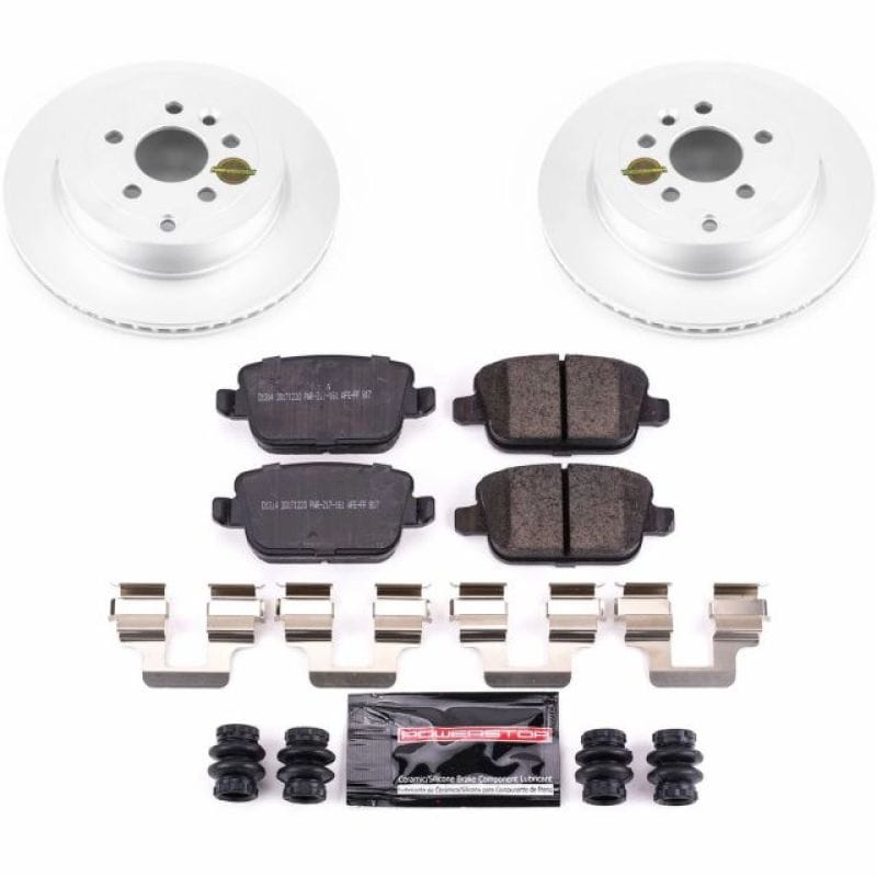 PowerStop — Genuine Geomet Coated Rotor and Carbon-Fiber Ceramic Brake Pad Kit
