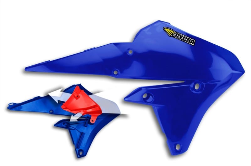 Cycra — Cycra 14-19 Yamaha WR250F-450F/YZ250-450FX Powerflow Radiator Shrouds - OEM Blue