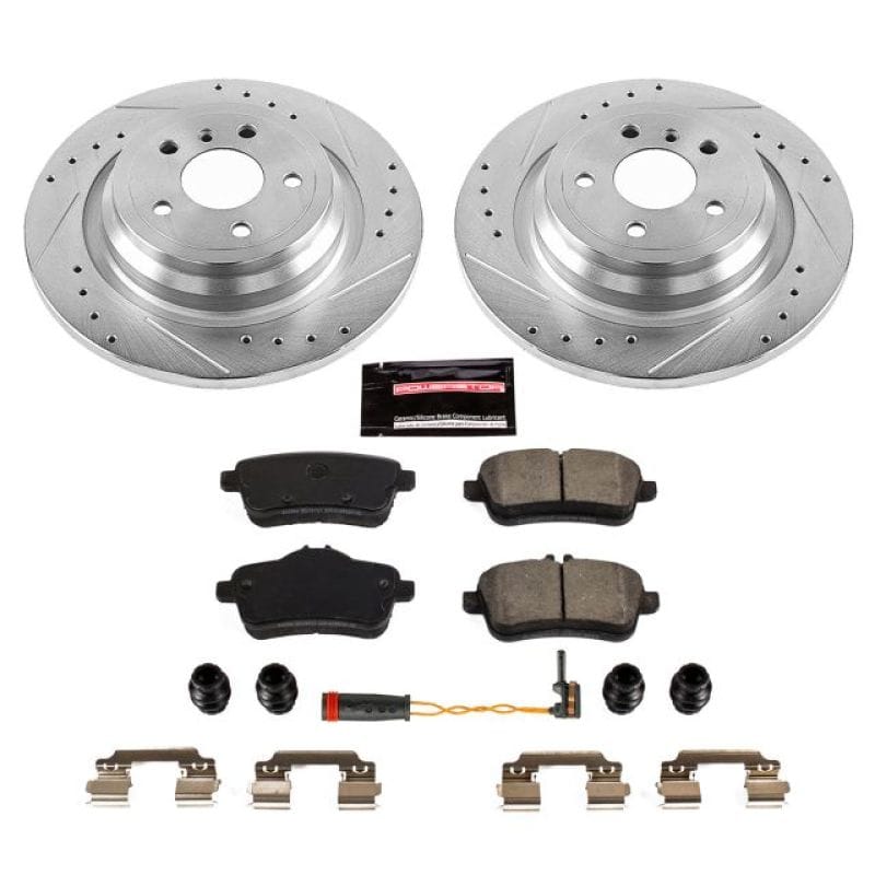 PowerStop — Z23 Daily Driver Carbon-Fiber Ceramic Brake Pad and Drilled & Slotted Rotor Kit