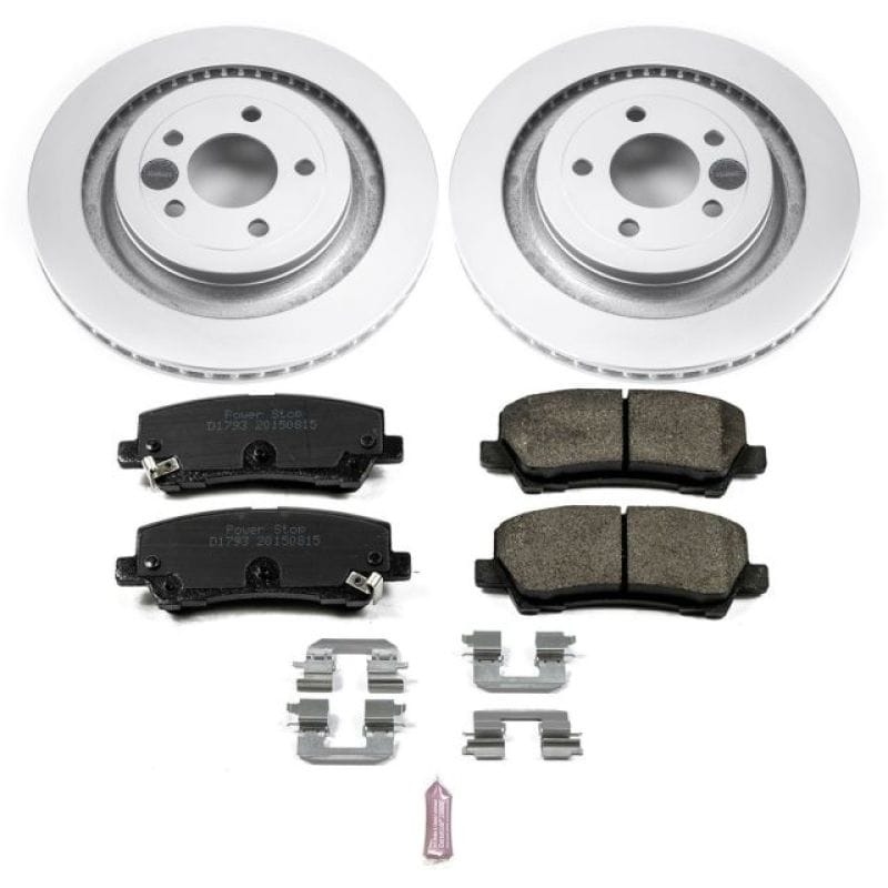 PowerStop — Genuine Geomet Coated Rotor and Low-Dust Ceramic Brake Pad Kit