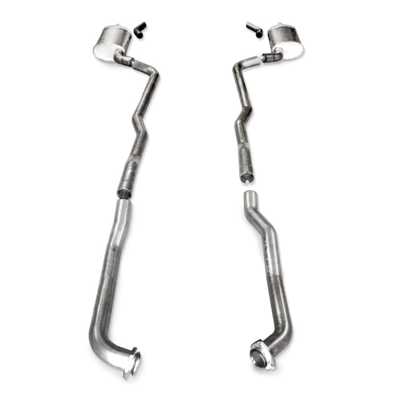 Stainless Works — Stainless Works SBC Catback Dual Long Chambered Mufflers Factory Connect