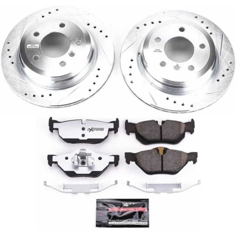 PowerStop — Z26 Street Performance Ceramic Brake Pad and Drilled & Slotted Rotor Kit