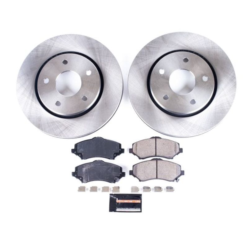 PowerStop — OE Stock Replacement Low-Dust Ceramic Brake Pad and Rotor Kit