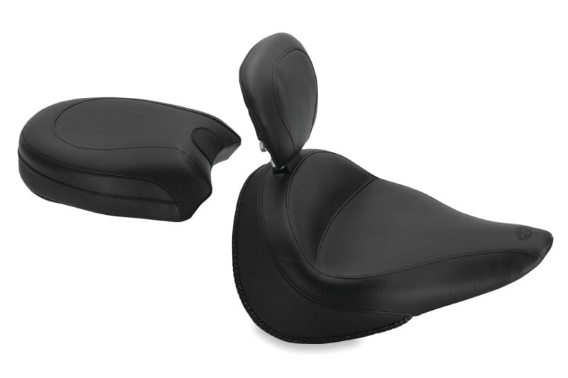 Mustang Motorcycle — Mustang 14-21 Yamaha Bolt Standard Touring Recessed Passenger Seat - Black