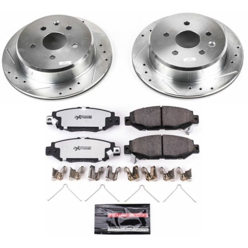 PowerStop — Z26 Street Performance Ceramic Brake Pad and Drilled & Slotted Rotor Kit