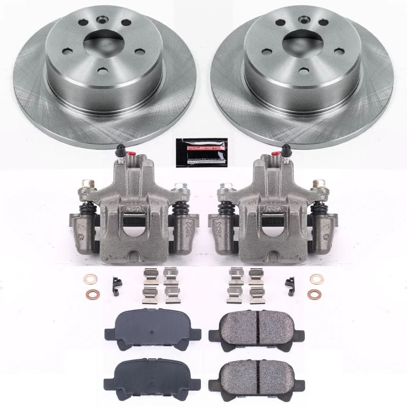 PowerStop — OE Stock Replacement Low-Dust Ceramic Brake Pad, Rotor and Caliper Kit