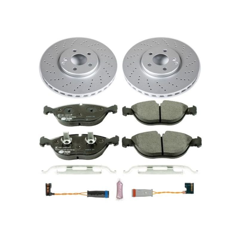 PowerStop — Genuine Geomet Coated Rotors, ECE-R90 Brake Pads + Hardware Kit