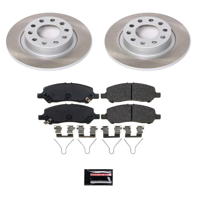 PowerStop — Semi-Coated Rotor and Low-Dust Ceramic Brake Pad Kit