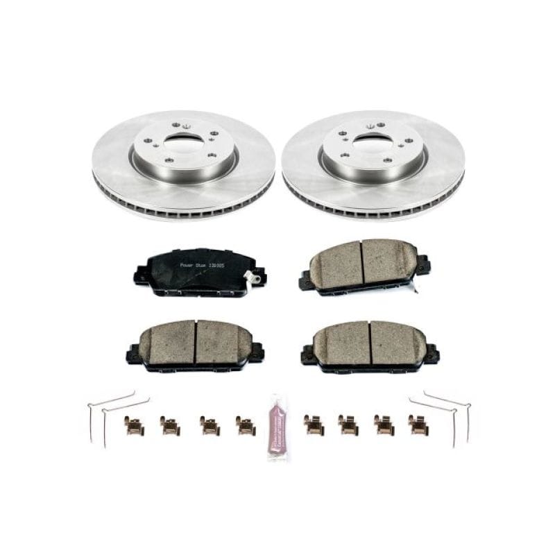 PowerStop — OE Stock Replacement Low-Dust Ceramic Brake Pad and Rotor Kit