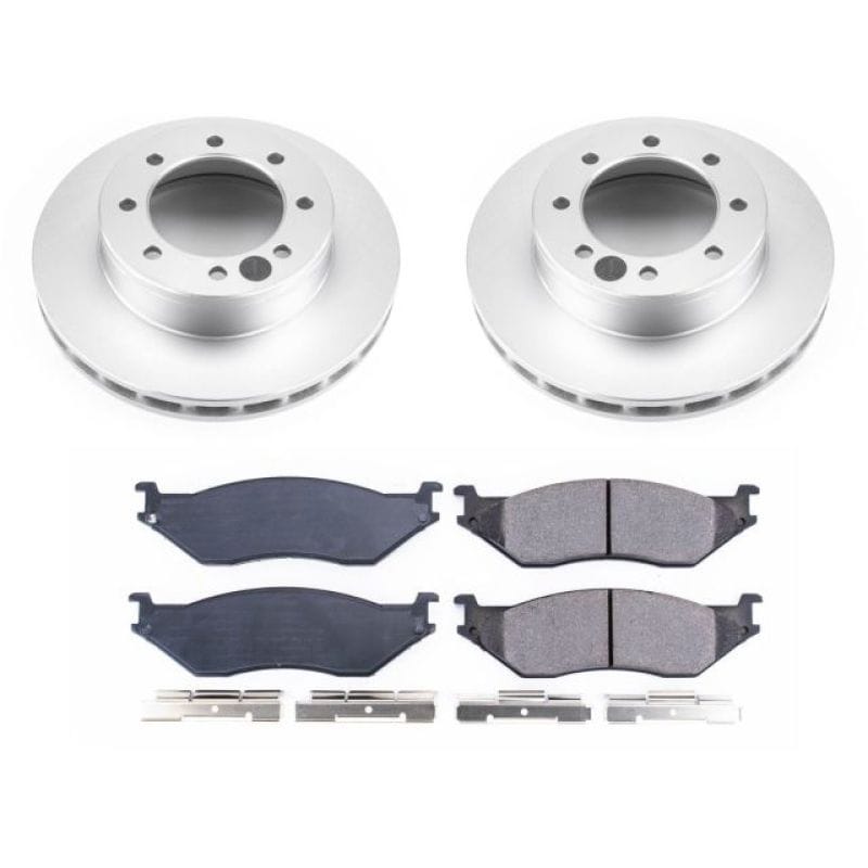 PowerStop — Genuine Geomet Coated Rotor and Low-Dust Ceramic Brake Pad Kit