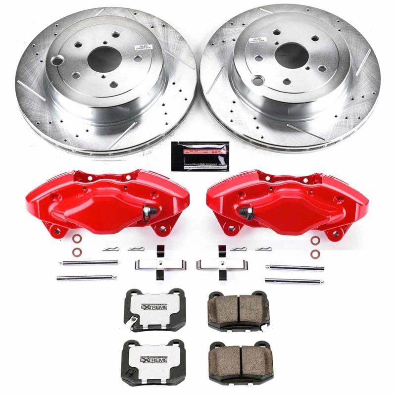 PowerStop — Z26 Street Performance Ceramic Brake Pad, Drilled Slotted Rotor, and Caliper Kit