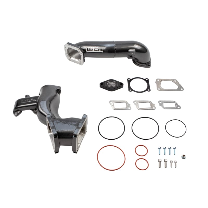 Wehrli — Y-Bridge Kit, High Flow, 2011-2016 LML Duramax, Fine Texture Black
