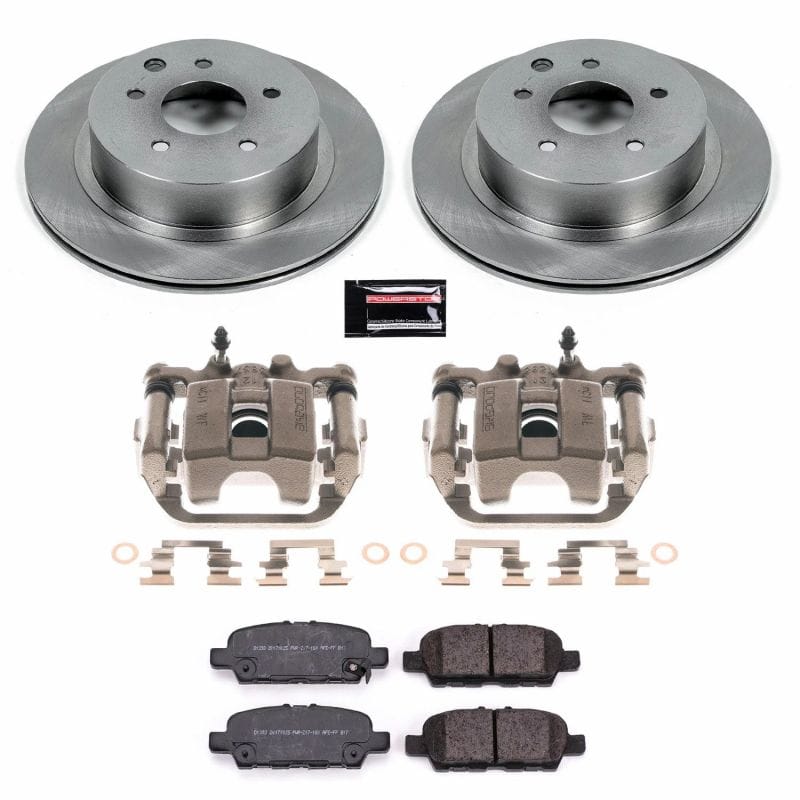PowerStop — OE Stock Replacement Low-Dust Ceramic Brake Pad, Rotor and Caliper Kit