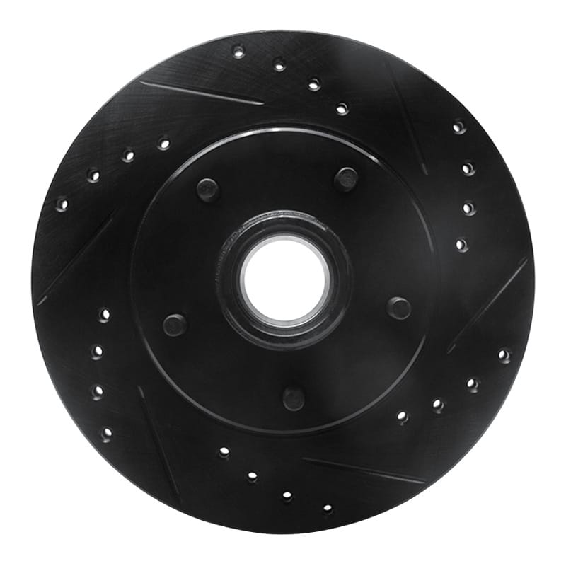 R1 Concepts — R1 Concepts Brake Rotor Drilled and Slotted Black